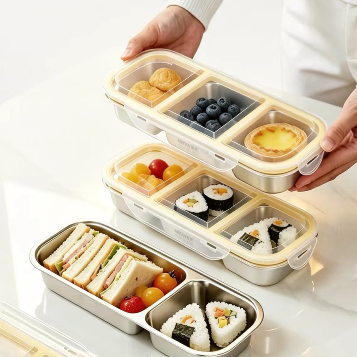 Food Storage Oven Safe - Conteneur de stockage alimentaire en acier