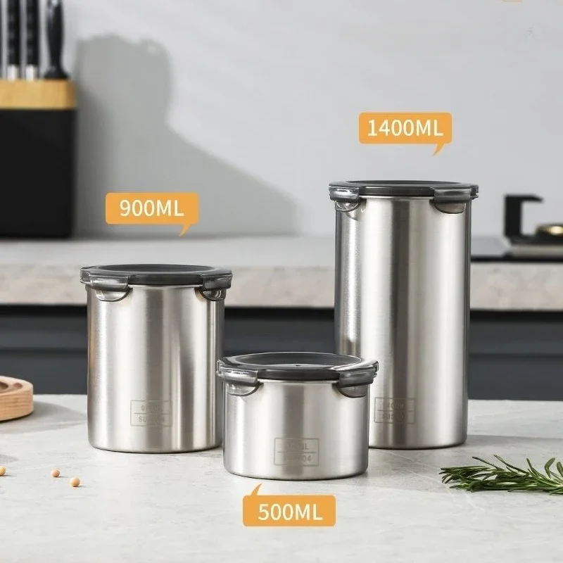 Food Storage With Dividers - Boîte hermétique en acier inoxydable pour
