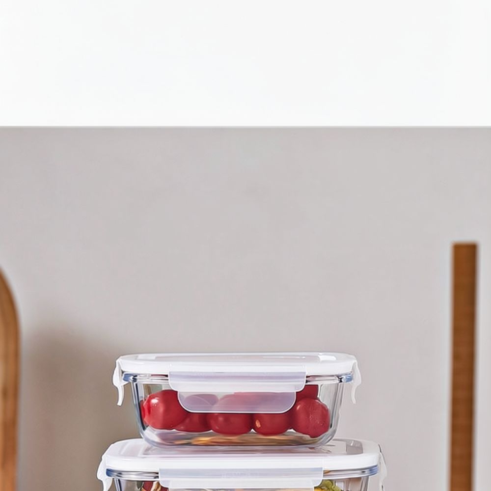 Food Storage With Dividers - Boîte à lunch en verre, adaptée